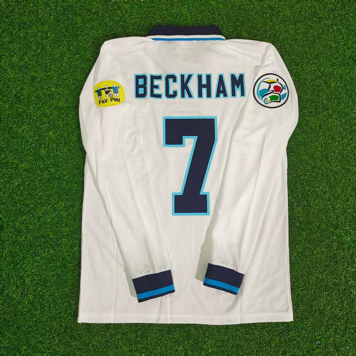 David Bekcham 1996 Retro Long Sleeve Jersey – Back View