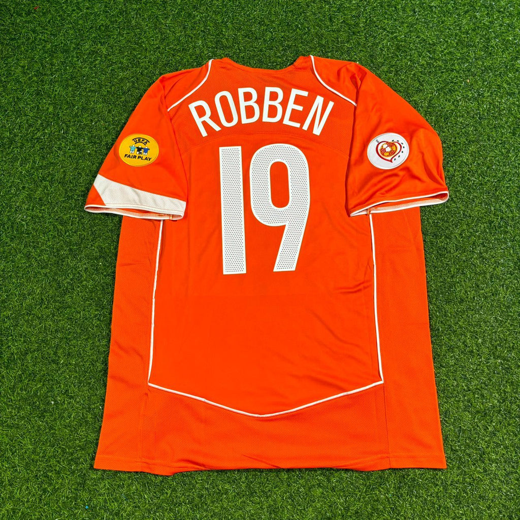 Arjen Robben Euro 2004 Home Retro Football Kit – Back View
