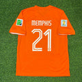 Memphıs Depay 2014 Home Retro Football Kit – Back View