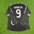 Ronaldo Nazario Retro Home Retro Long Sleeve Football Kit – Back View