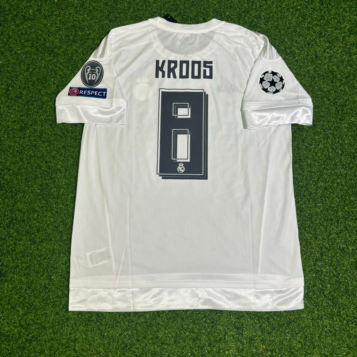 Toni Kroos 2016 Final Home Retro White Football Jersey – Back View