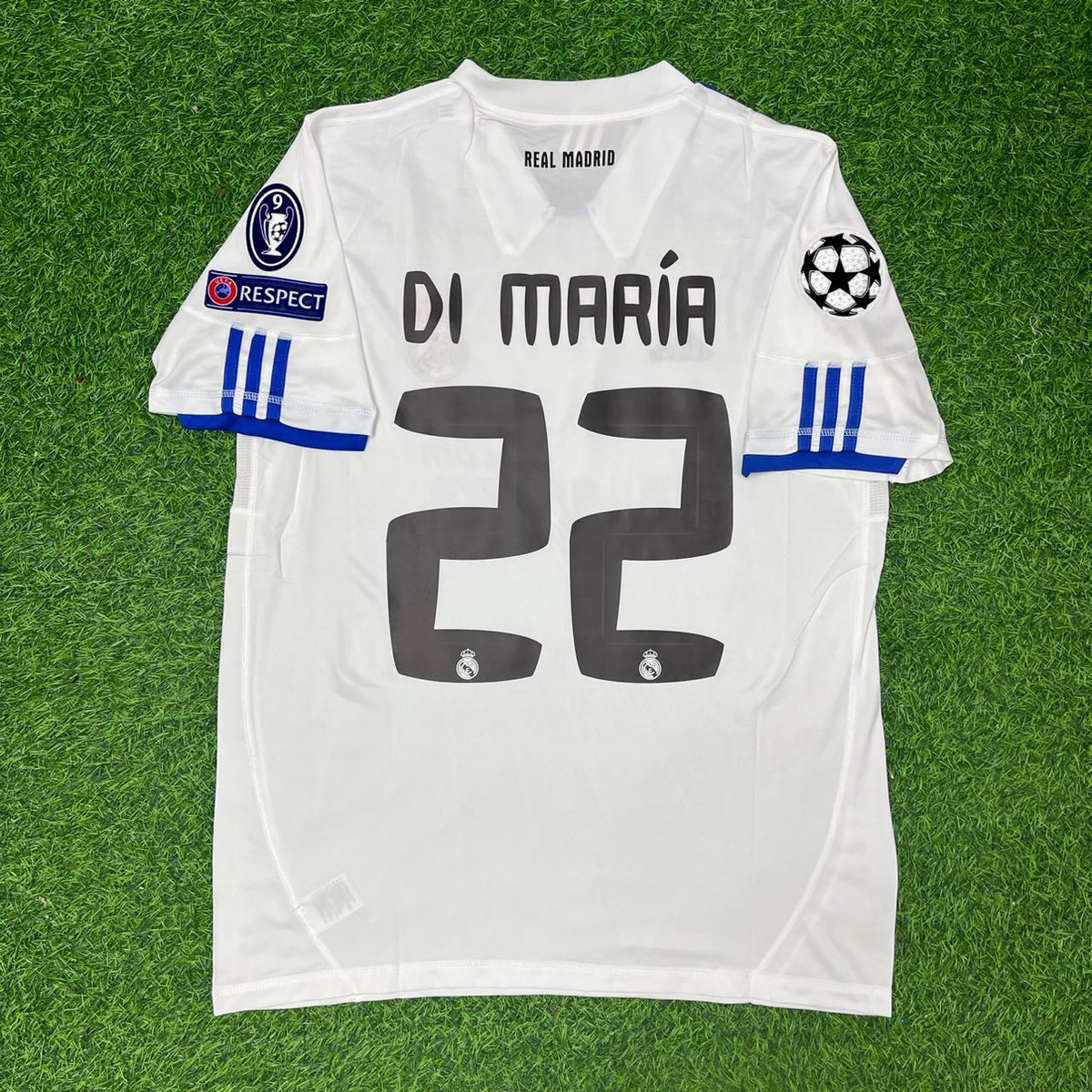 Angel Di Maria 22- Long Sleeve 2010/2011 Retro Jersey – Back View
