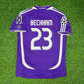 David Beckam 2006-07 Purple Retro Football Jersey – Back View
