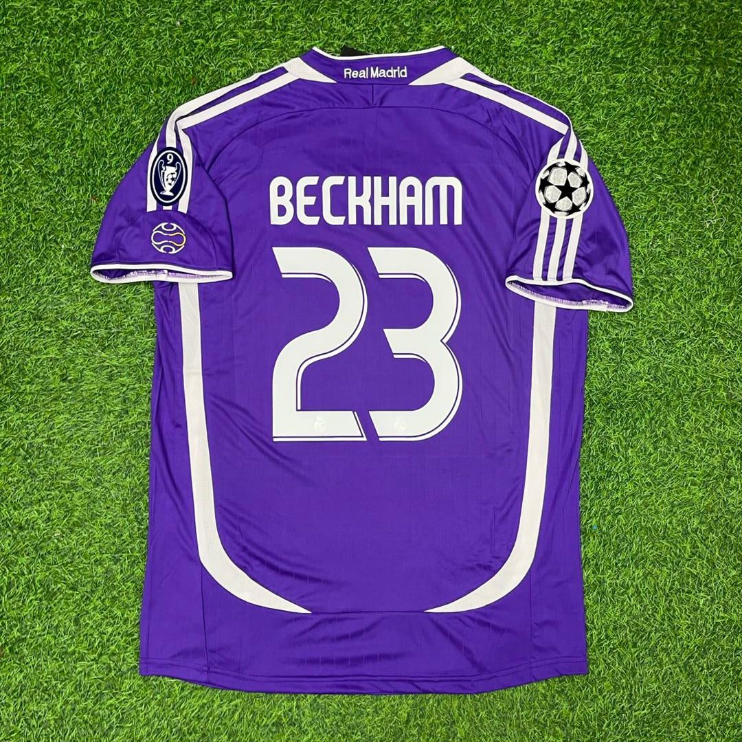 David Beckam 2006-07 Purple Retro Football Jersey – Back View