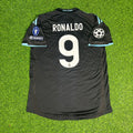 Cristiano Ronaldo 2009-2010 CR7 Debut Number 9 Away Retro Football Jersey – Back View