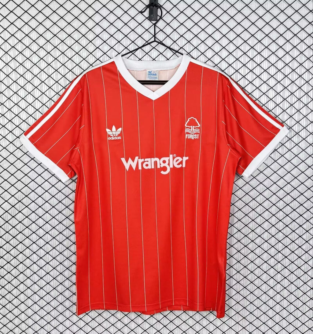 1982/84 Nottingham Forest Red Home Retro Football Jersey – Detailed View
