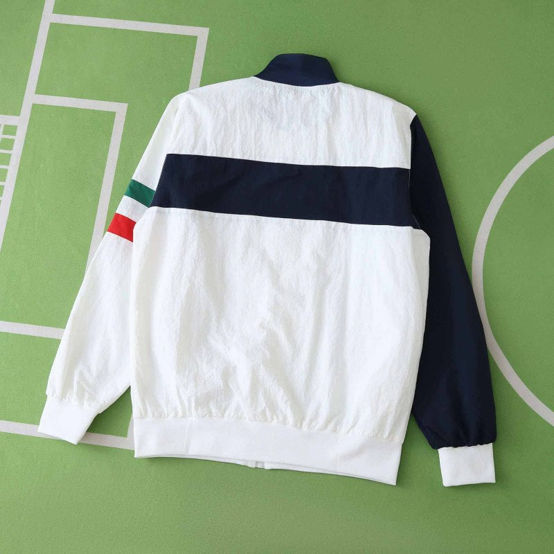 2026 Italy World Cup White Black Windbreaker Jacket – Front View