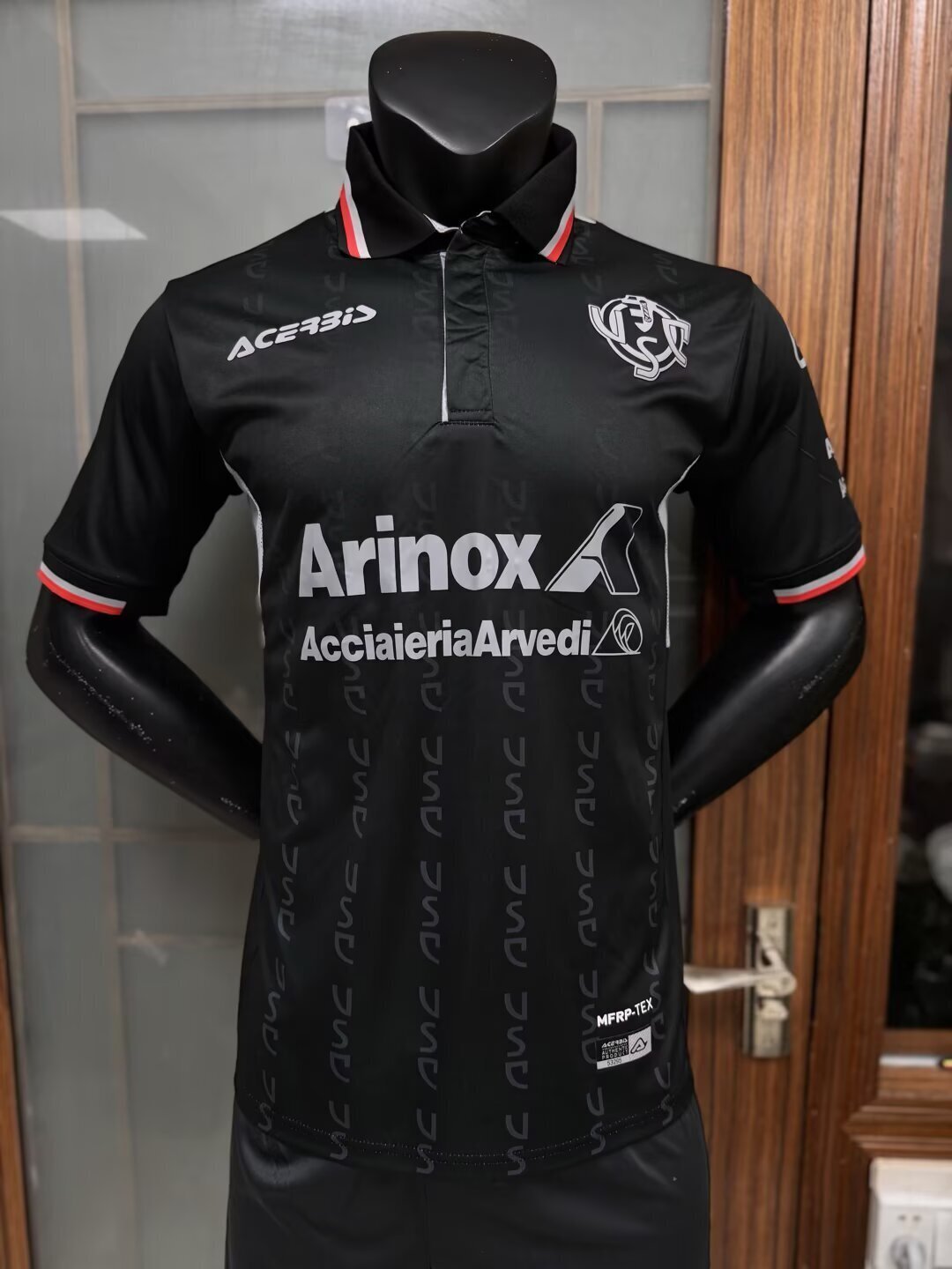 2025/26 Cremonese Black Football Jersey – Back View