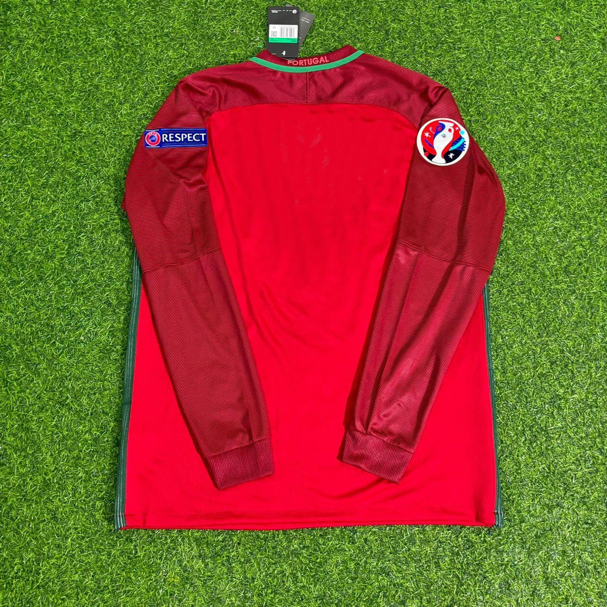2016 Portugal EURO Final Long Sleeve Retro Football Jersey – Front View