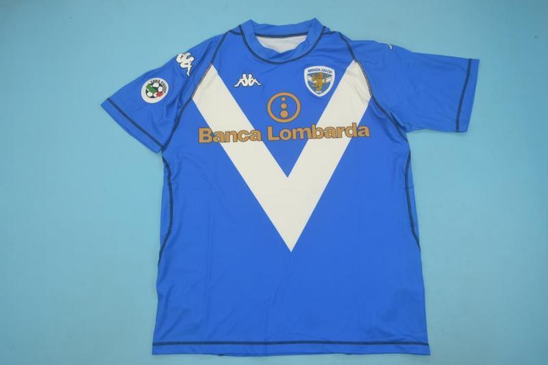 Roberto Baggio Brescia 2003/2004 Retro Blue Football Jersey – Front View