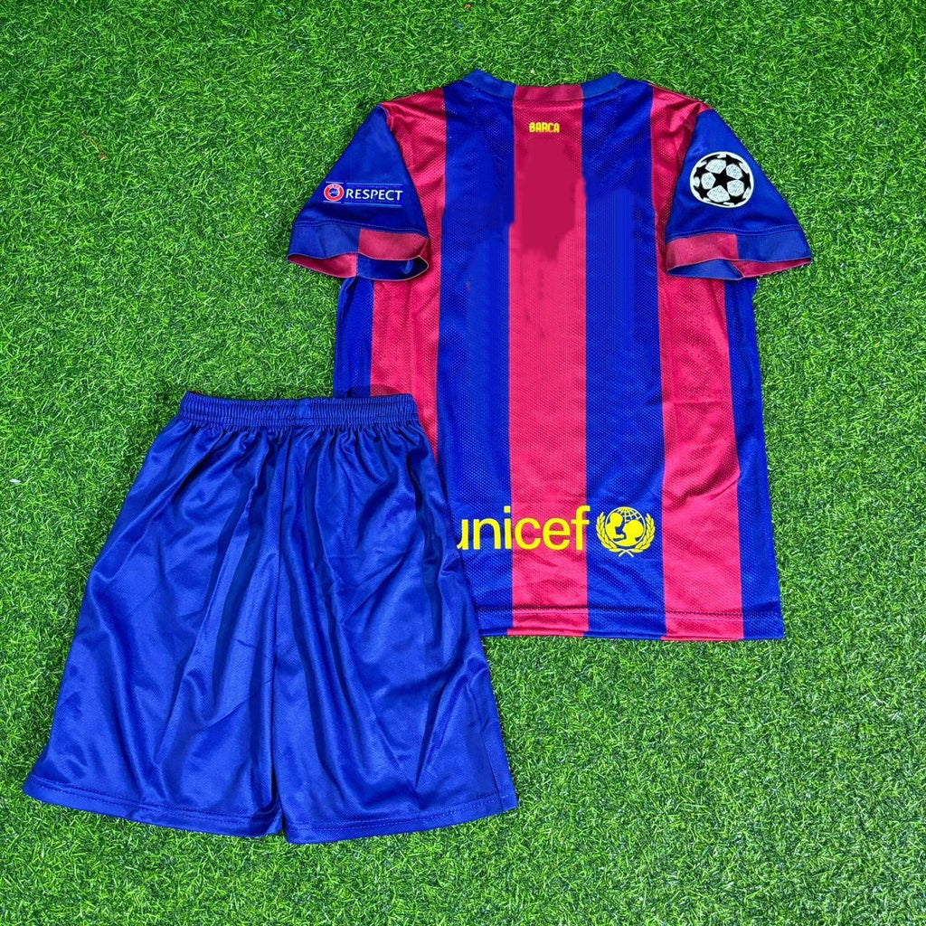 2015 Barcelona Champions League Final Kids Retro Football Jersey – Front View
