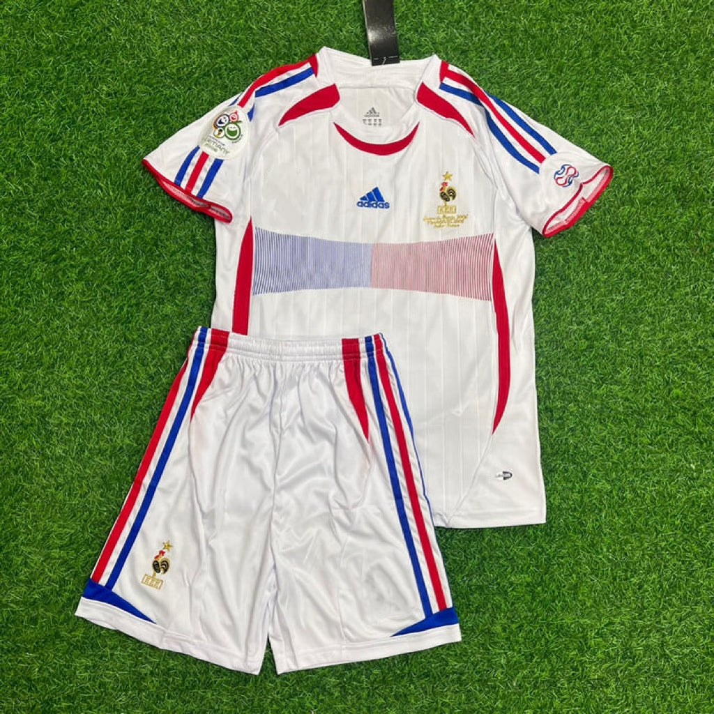 2006 France World Cup Patrick Vieira #4 Retro Kids Kit – Front View