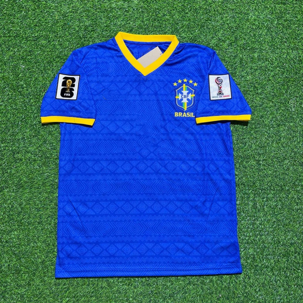 Brazil 2026 World Cup Blue New Season Football Jersey – Neymar Jr 10 – Front View