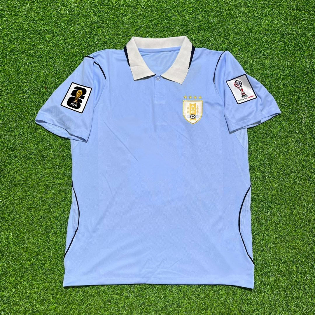 Uruguay 2026 World Cup Home Sky Blue Jersey – Darwin Núñez #9 – Front View
