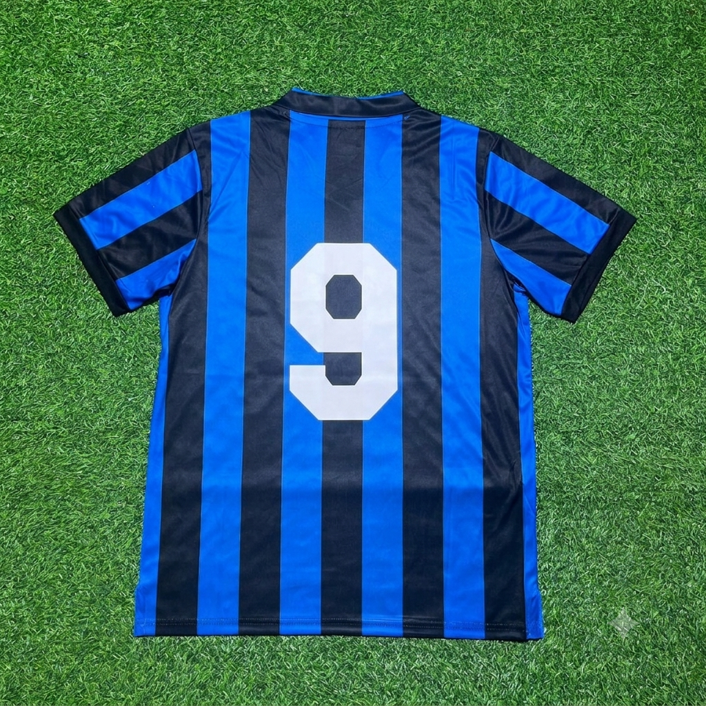 1988/90 Jürgen Klinsmann Inter Retro Home Football Jersey – Back View