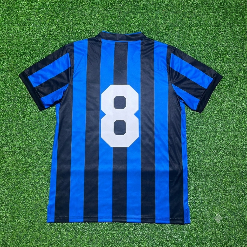 Horst Szymaniak Inter Commemorative Retro Home Football Jersey – Back View