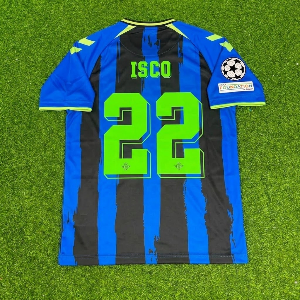 Isco #22 Real Betis 2027 Third New Season Champions League Patch Football Jersey – Back View