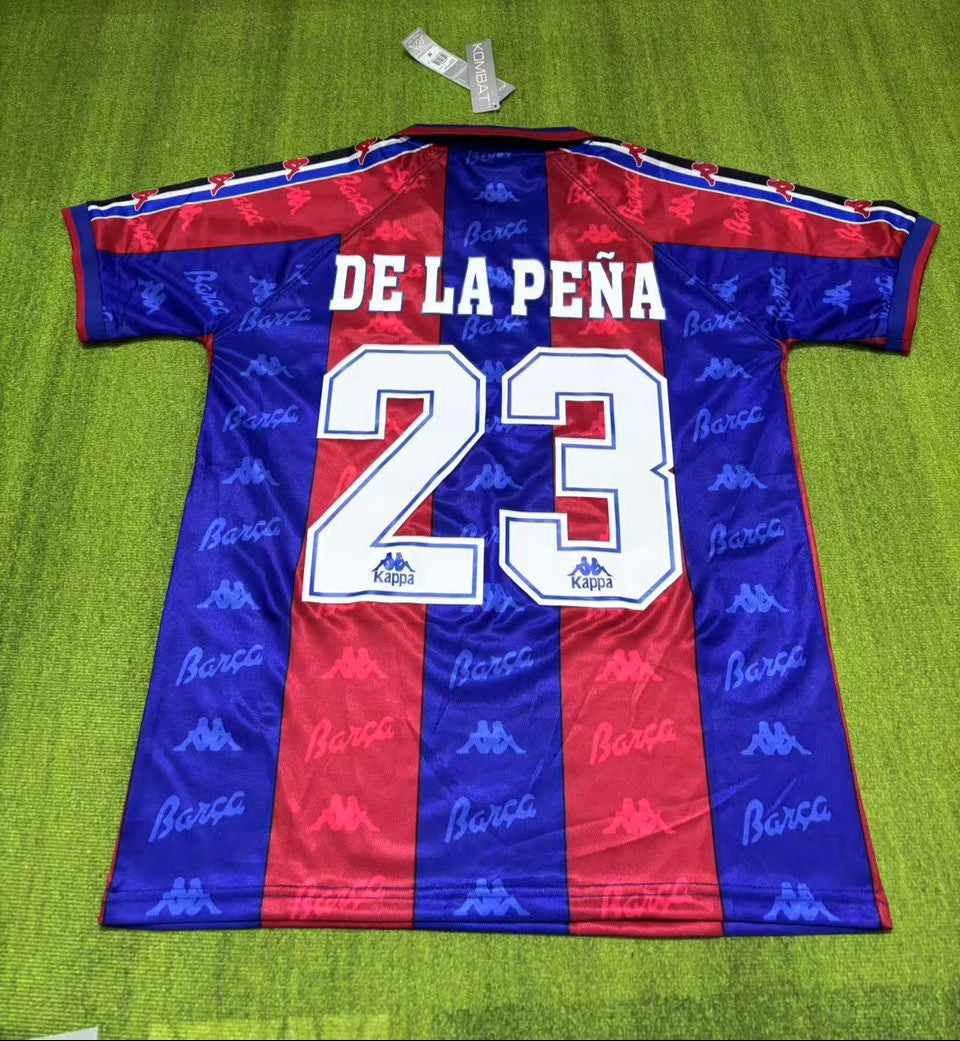 Ivan de la Pena Barcelona 1996 1997 Retro Jersey – Back View