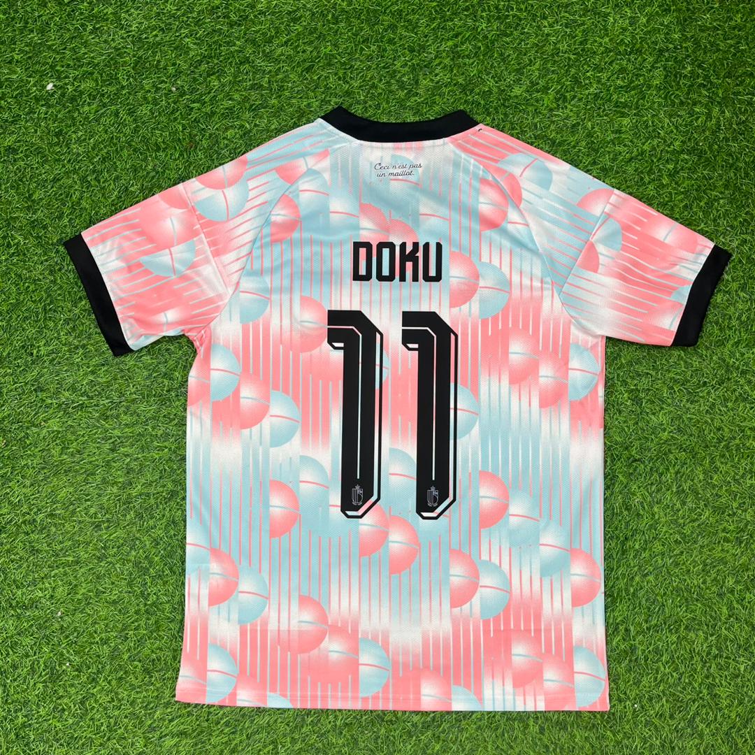 Jeremy Doku 2026 World Cup Football Jersey – Back View