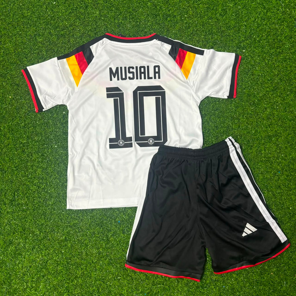 Germany 2026 World Cup Kids Home Football Jersey – Jamal Musiala 10# – Detailed View