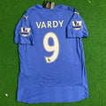 Jamie Vardy 9 - Leicester City 2016/17 Premier League Retro Kit Jersey – Back View