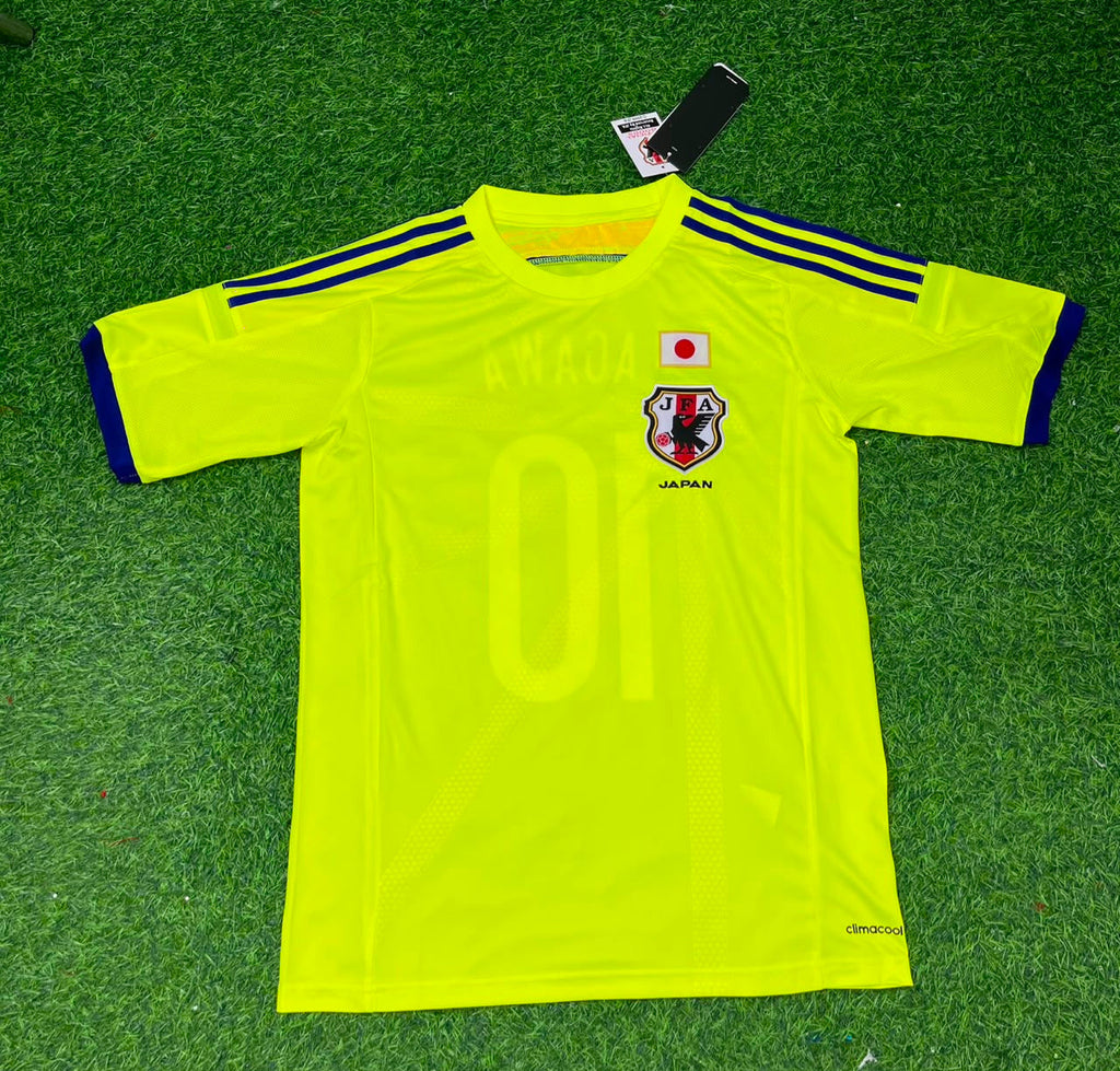 Japan 2014 World Cup Yellow Away Retro Jersey – Front View