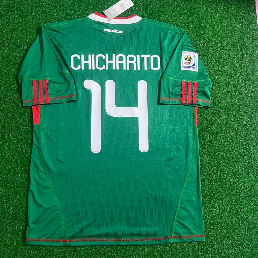 2010 Mexico World Cup Javier Hernández Chicharito Retro Football Jersey – Detailed View