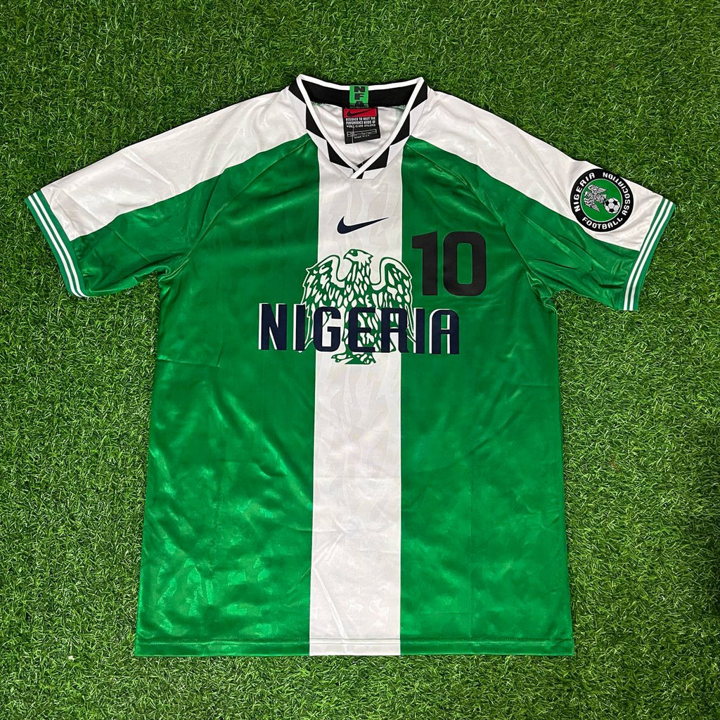 Jay-Jay Okocha 10 - Nigeria 1994 1996 Retro Kit Jersey – Front View