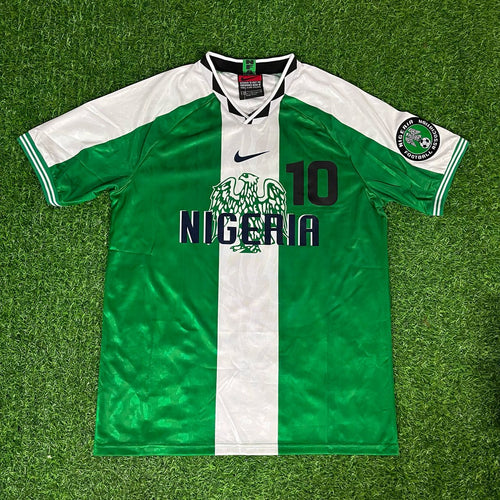 1994/96 Nigeria Retro Football Jersey – Jay-Jay Okocha 10 – Front View