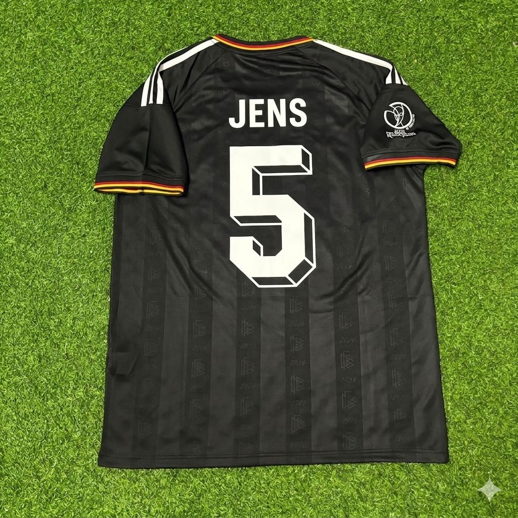 2002 Germany World Cup Jens Nowotny Black Special Retro Football Jersey – Back View