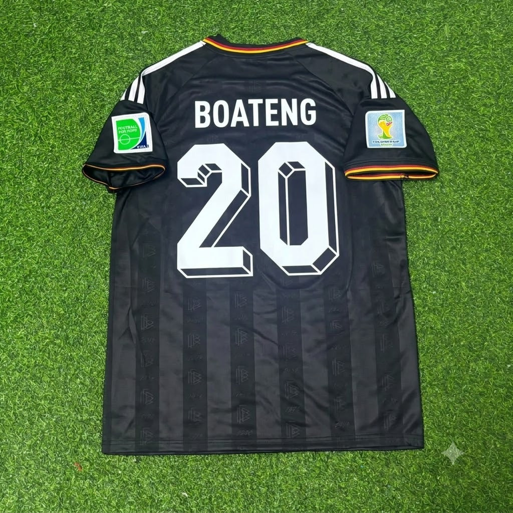2014 Germany World Cup Jerome Boateng Special Edition Black Retro Football Jersey – Back View