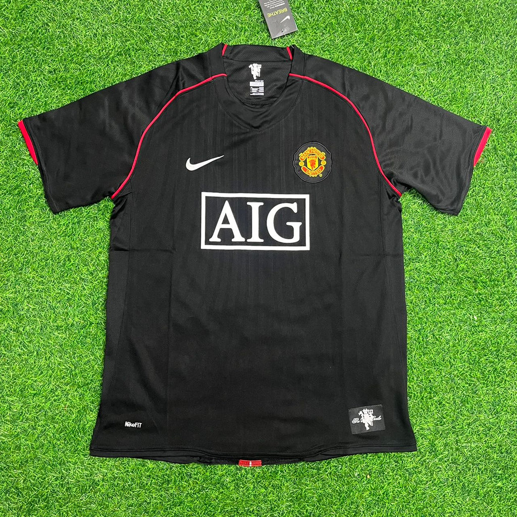 Ji-Sung Park Manchester United 2007-2008 Black Retro Jersey – Front View