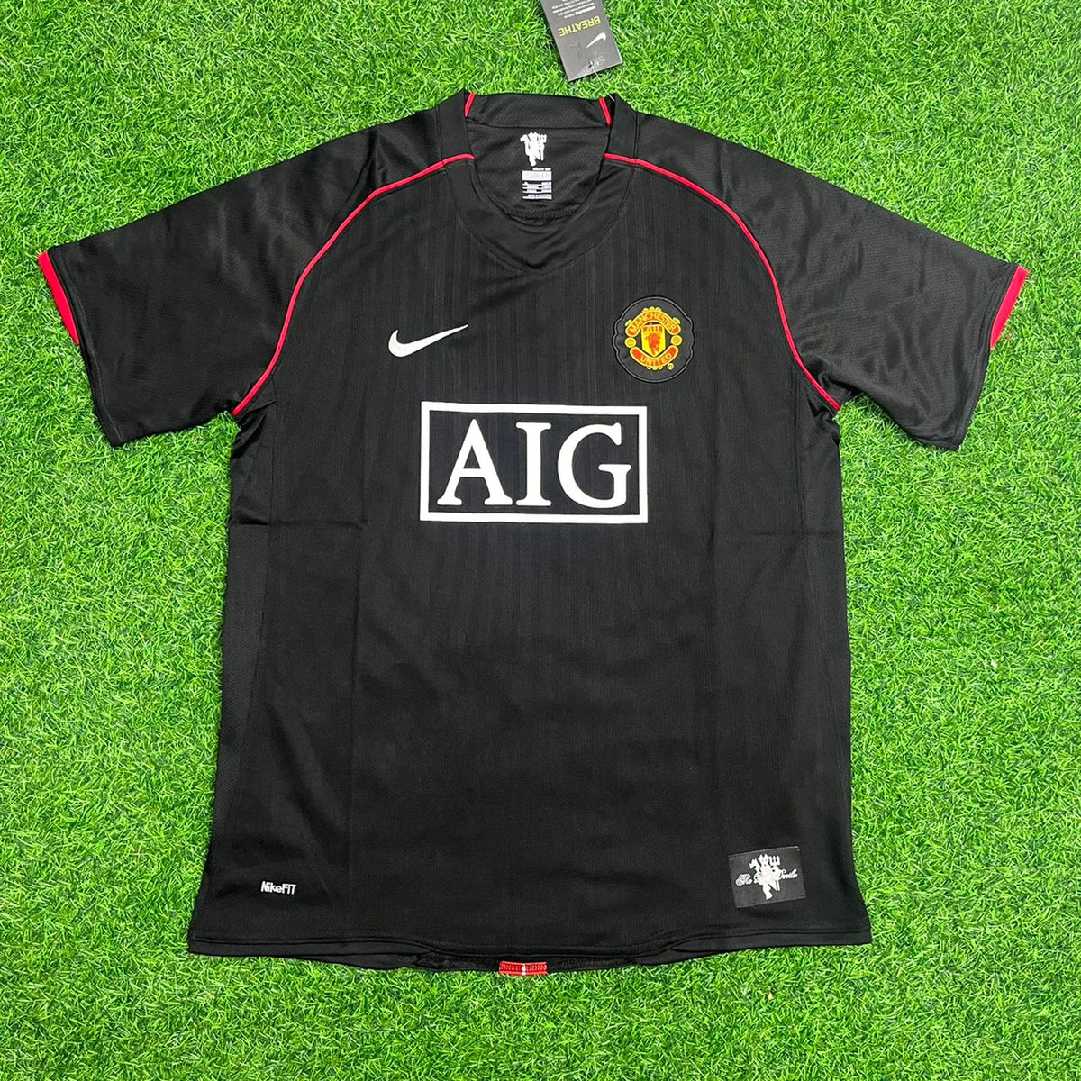 Ji-Sung Park Manchester United 2007-2008 Black Retro Jersey – Front View