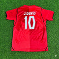 Jonathan David Canada 2026 World Cup Home Red Football Jersey – Back View