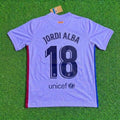 Jordi Alba #18 Barcelona 2021-22 Season Retro Jersey – Back View