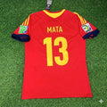 2013 Juan Manuel Mata Spain Confederations Cup Retro Football Jersey – Back View