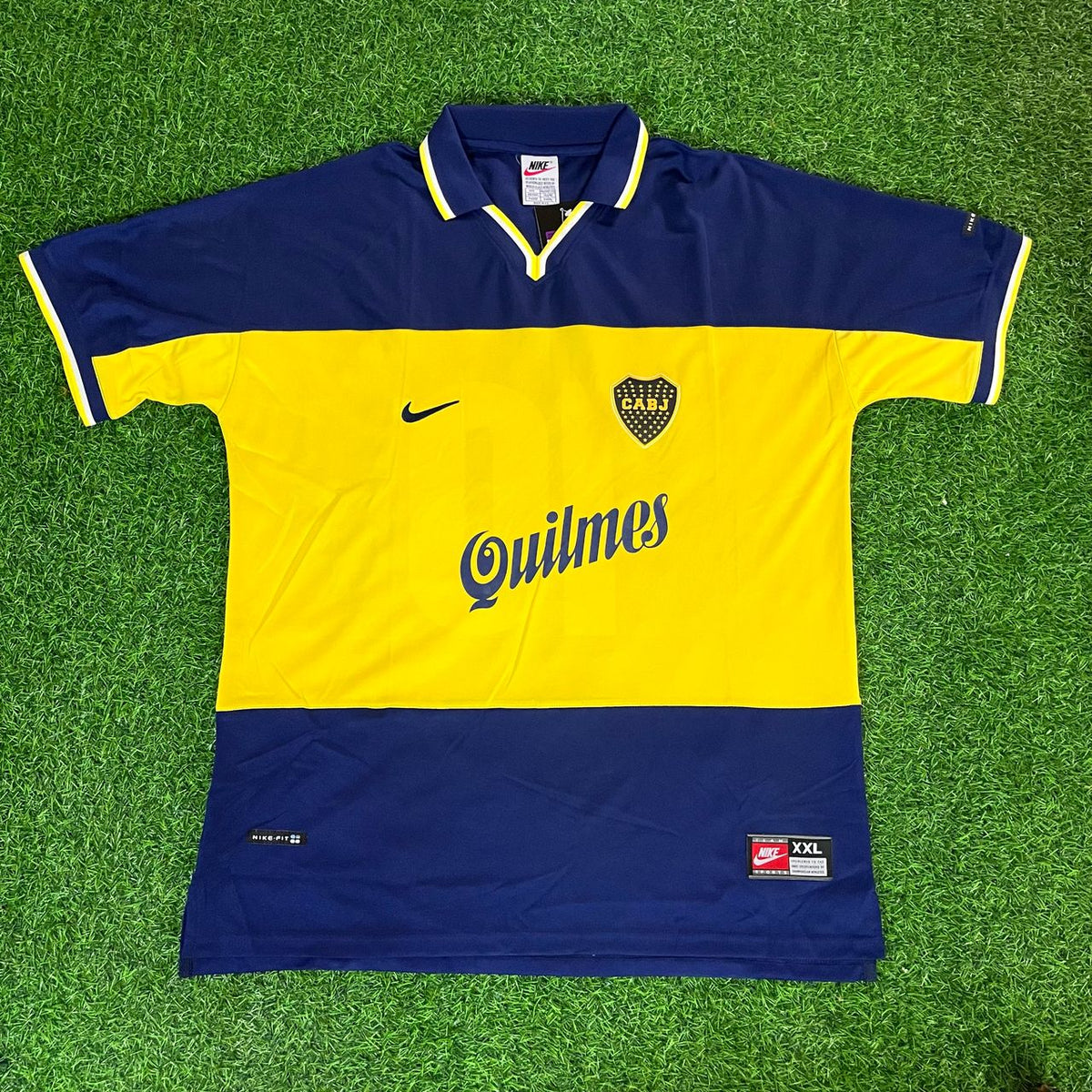 Juan Roman Riquelme Boca Juniors 1998/99 Retro Football Jersey – Front View