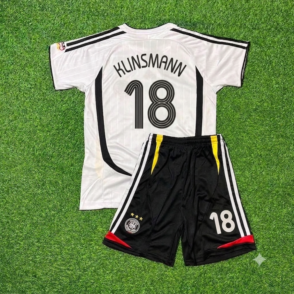 Jürgen Klinsmann Germany Kids White Special Retro Football Jersey Collection – Back View
