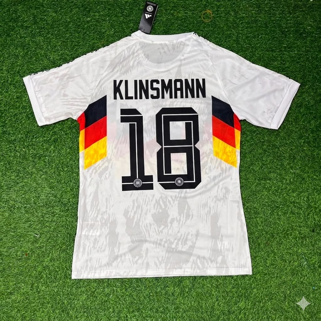 Jürgen Klinsmann #18 Germany Deutschland Special Edition Football Jersey – Back View