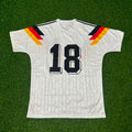 1990 Germany World Cup Jürgen Klinsmann Deutschland Retro Fußballtrikot – Back View