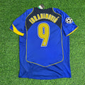 Zlatan Ibrahimovic Juventus 2004-2005 Blue Retro Jersey | Kit | | Soccer Kit – Back View