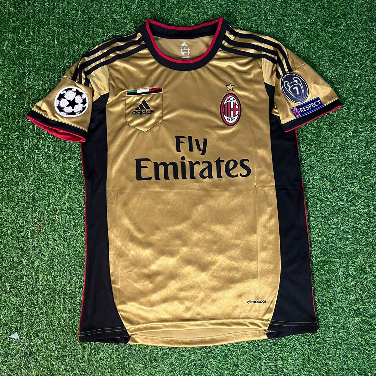 Kaká Leite 22 - AC Milan 2013/2014 Red Black Retro Jersey – Front View