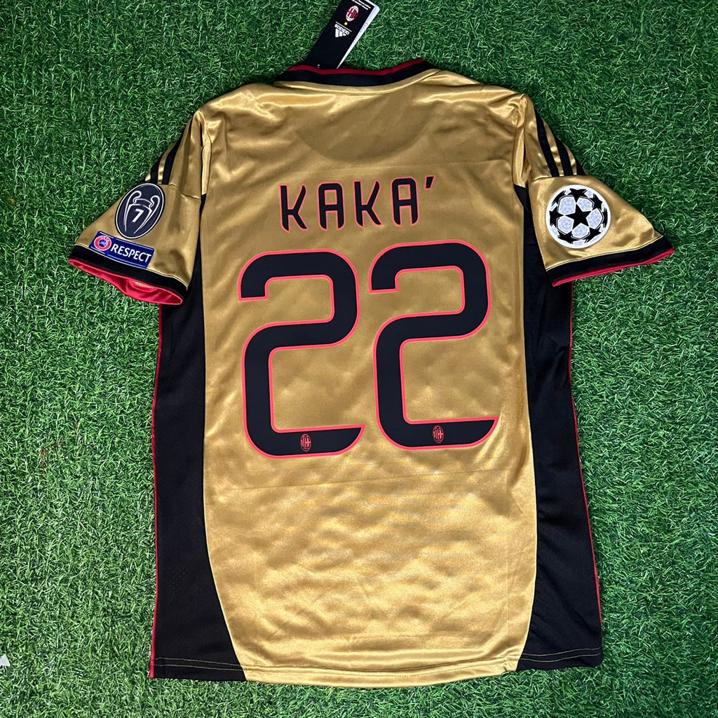 Kaká Leite 22 - AC Milan 2013/2014 Red Black Retro Jersey – Back View