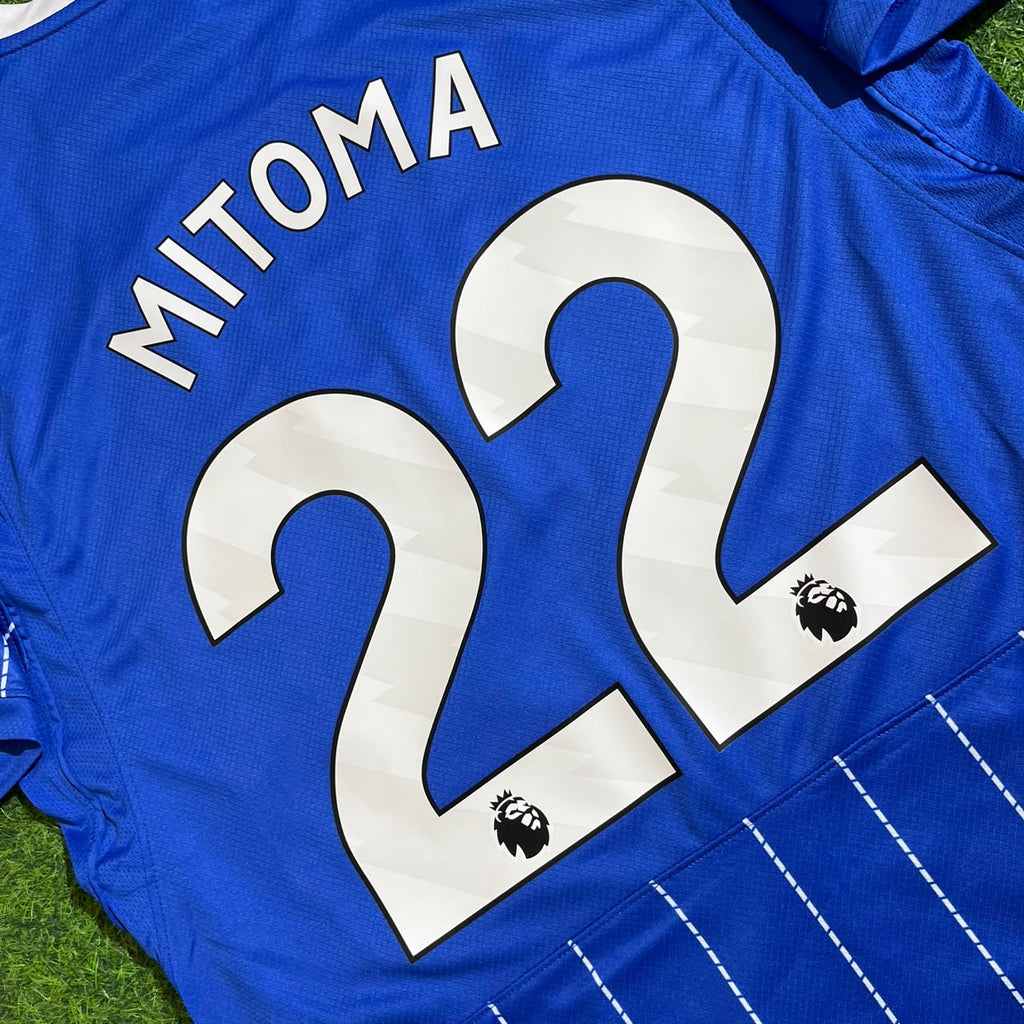 Kaoru Mitoma #22 Brighton 2026/ 2027 New Season Home Blue Football Jersey – Detailed View