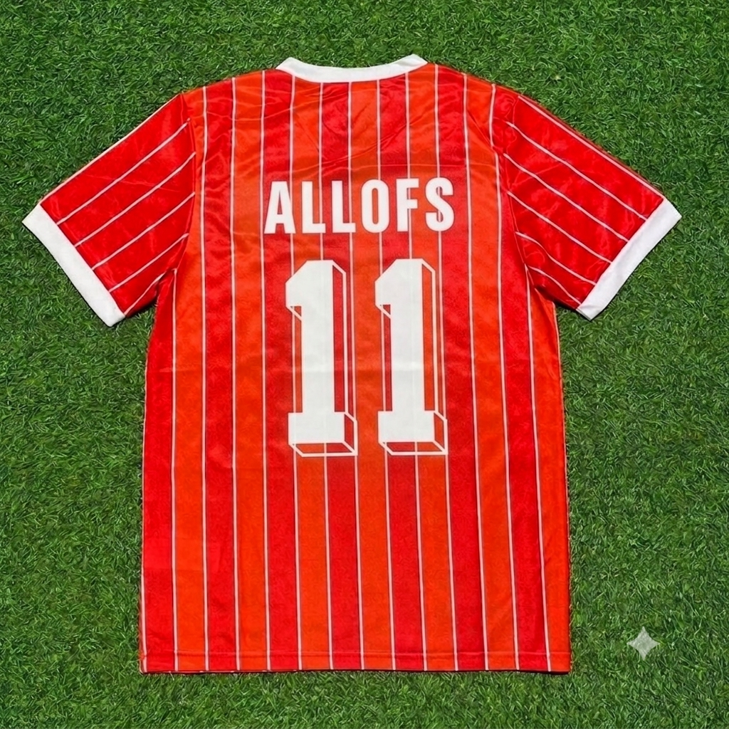1985/86 Klaus Allofs 1. FC Köln Saison Auswärts Retro – Back View