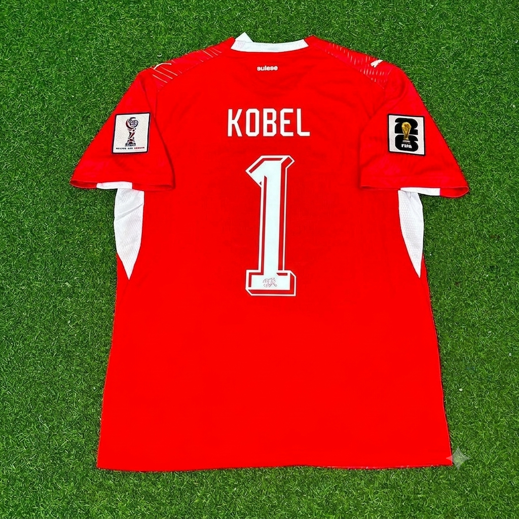 2026 Switzerland World Cup Gregor Kobel 1- Football Jersey – Back View