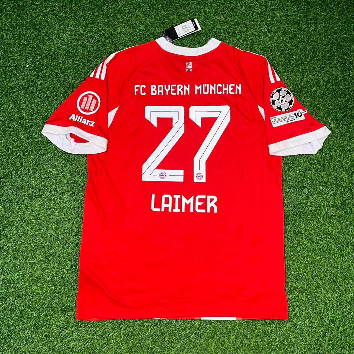 Konrad Laimer #27 Bayern Munich Home Football Jersey – Back View
