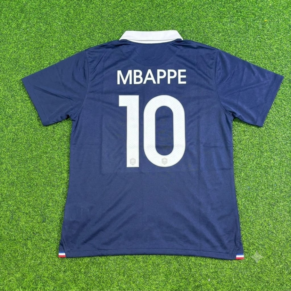 Kylian Mbappe #10 France Retro Football Jersey – Back View