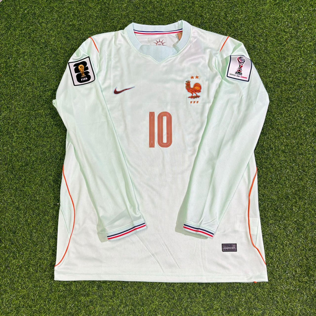 Kylian Mbappé #10 France 2026 World Cup Away Long Sleeve Jersey – Front View