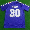 Luca Toni #30 Fiorentina Retro Purple Kit Jersey – Back View